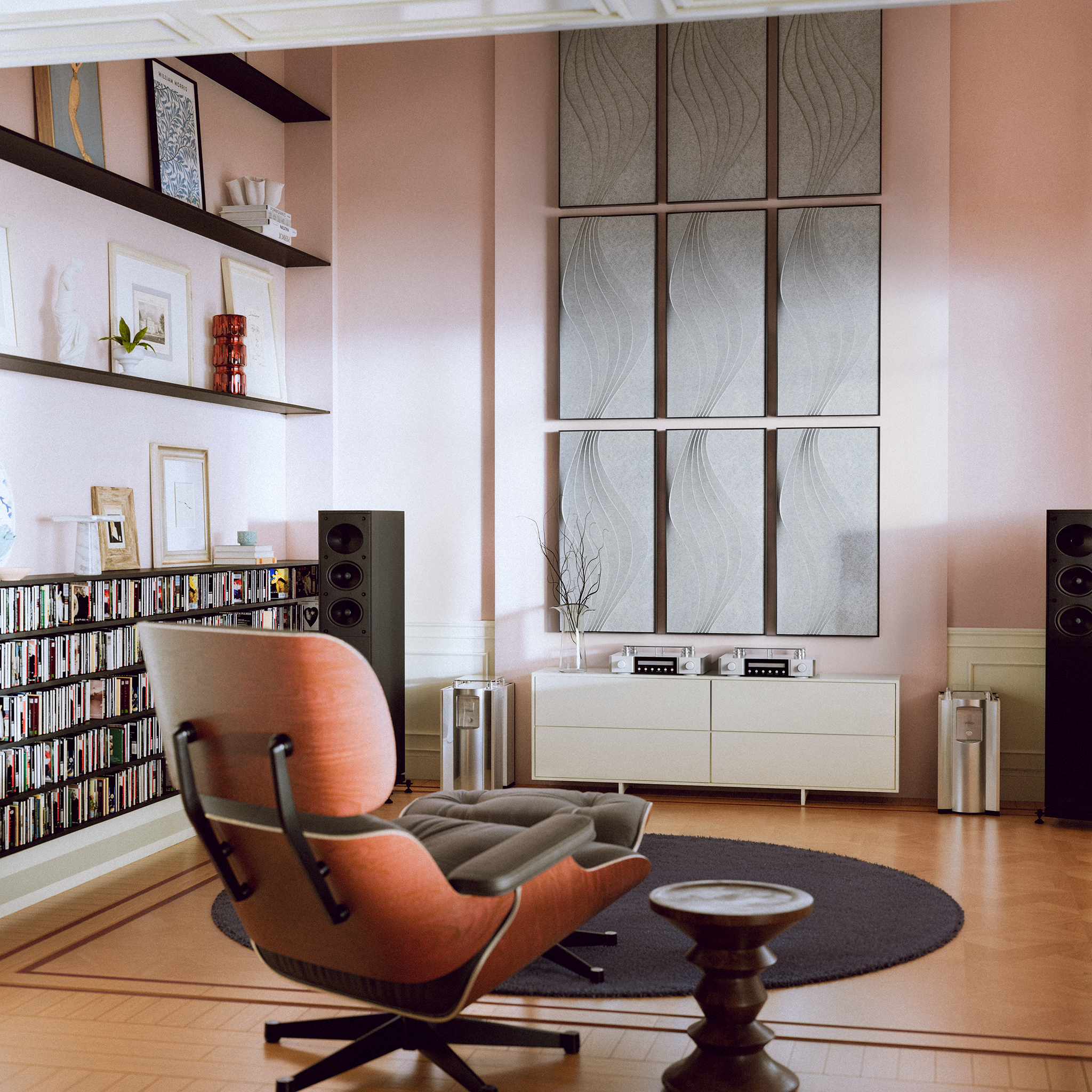 Surge Pro 2'x4' Acoustic Panel – Silver Nimbus with Air Gap