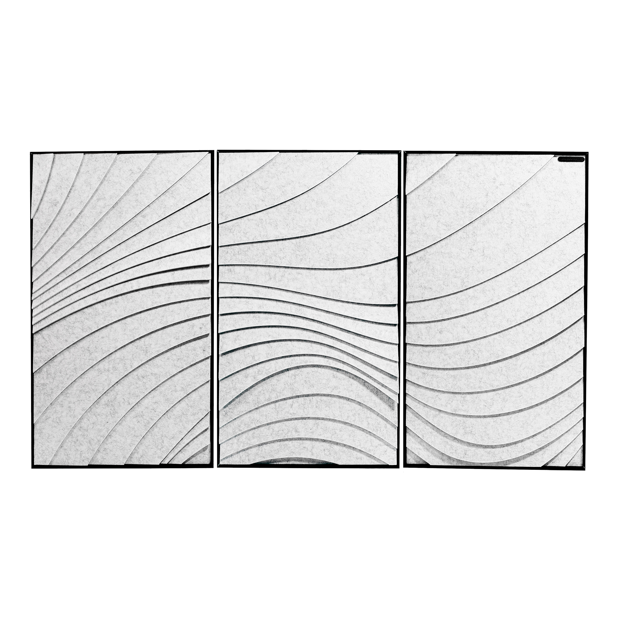 Wave Acoustic Panel Set – Silver Nimbus (3 Panels)