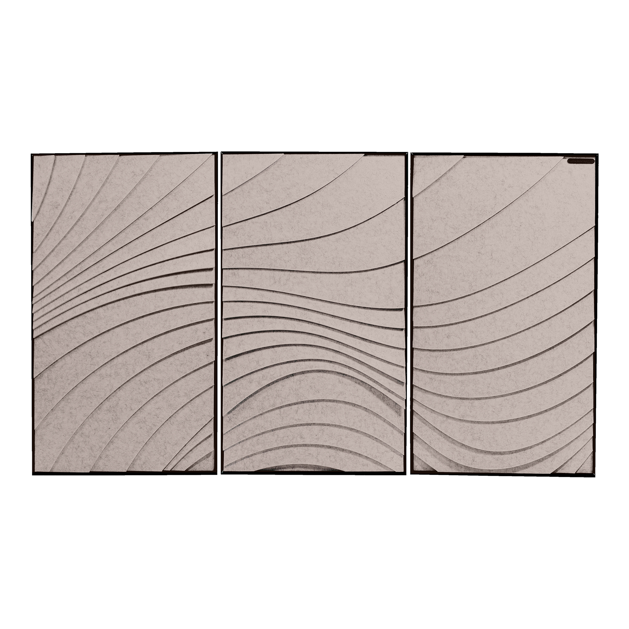 Wave Acoustic Panel Set – Sandstone (3 Panels)