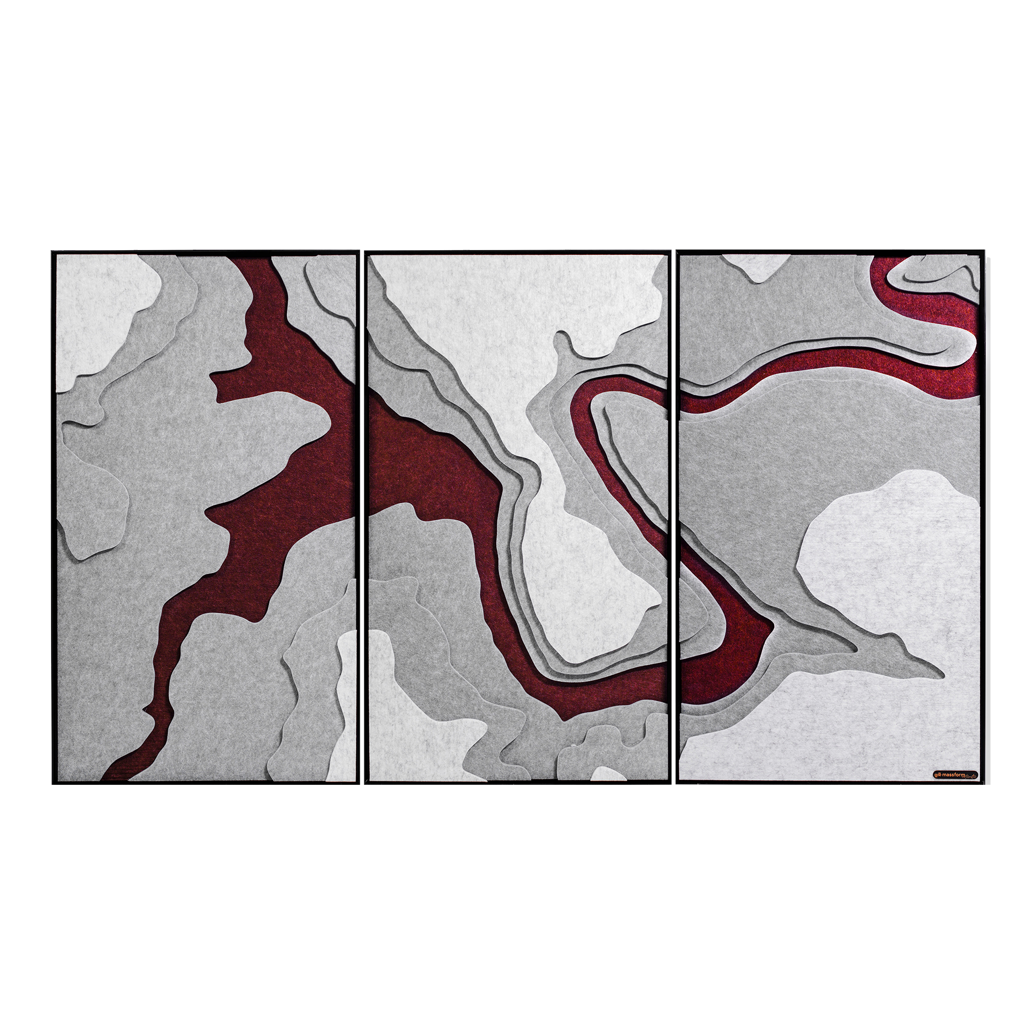 葛蘭峽谷聲學三件組 - 雕塑輪廓壁上藝術