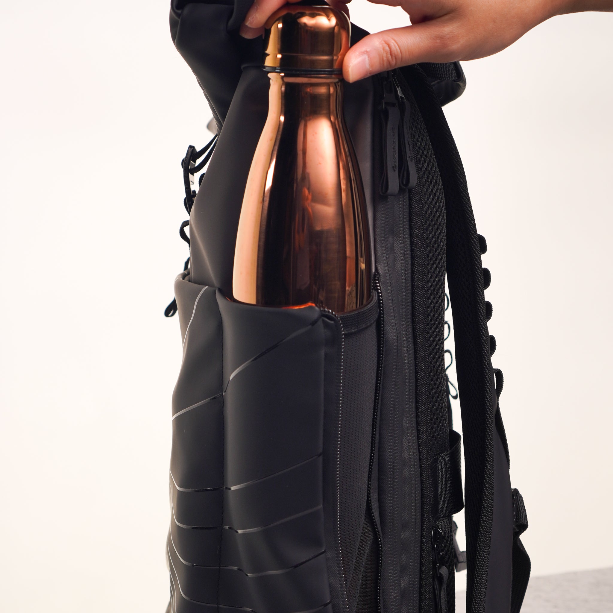 WAVE rolltop Backpack | waterproof, laptop-ready, city-to-studio carry