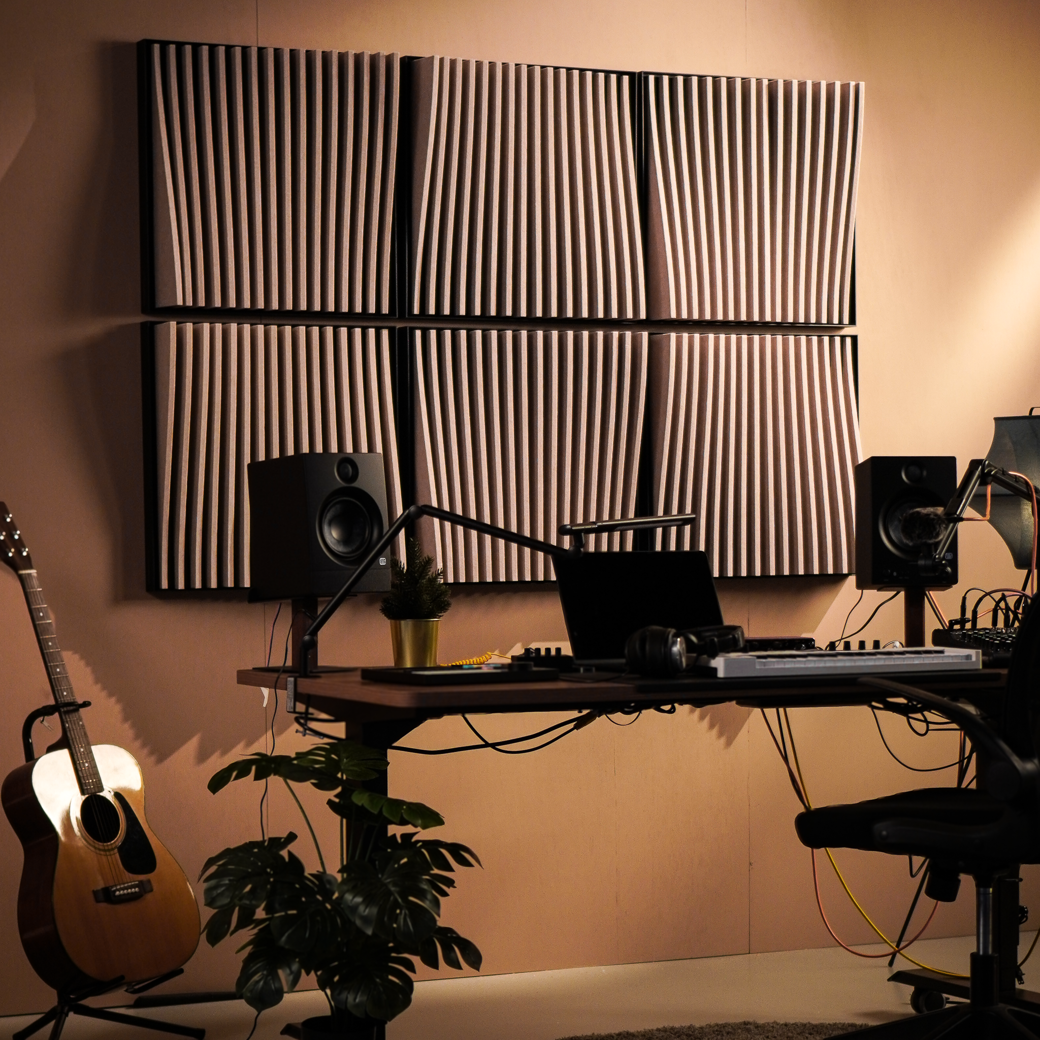 Rhythm Pro 2'x2' Acoustic Panel – Sandstone Rhythmic Surface