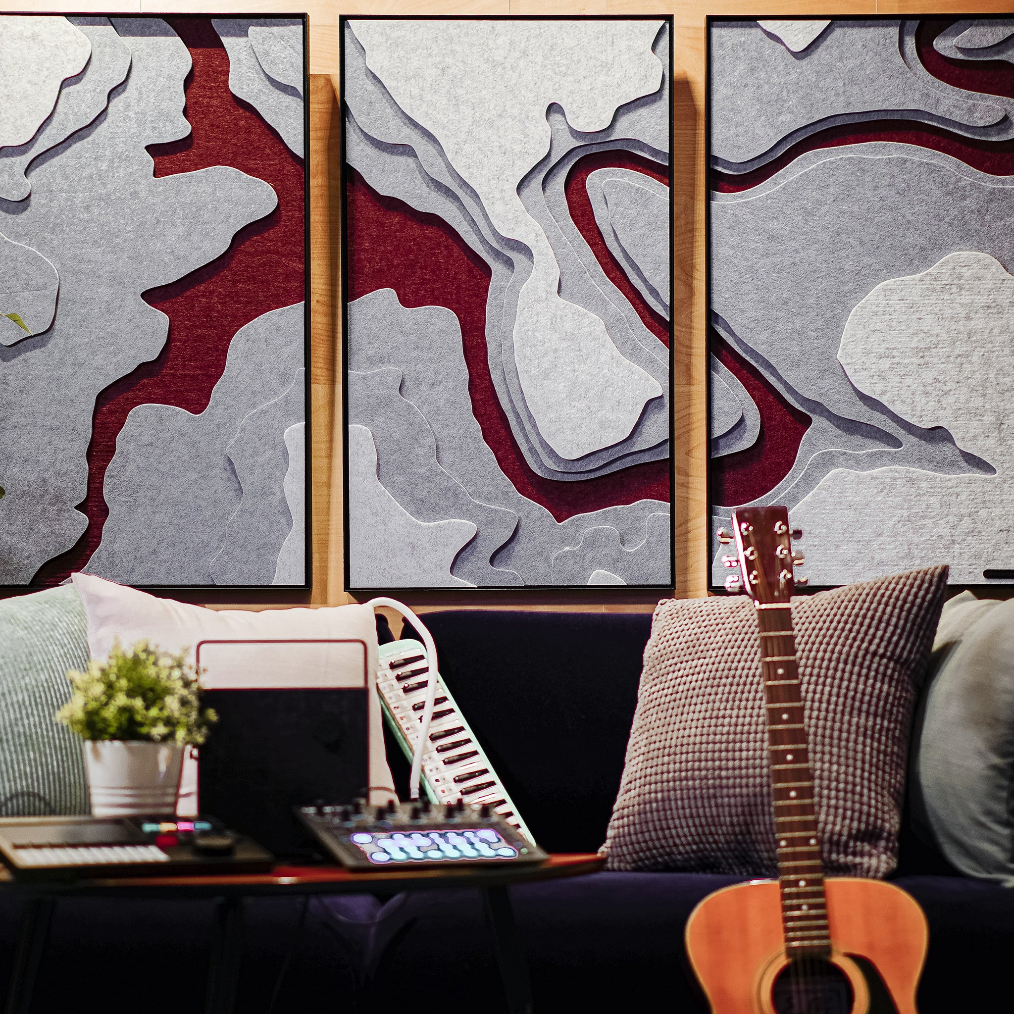 葛蘭峽谷聲學三件組 - 雕塑輪廓壁上藝術