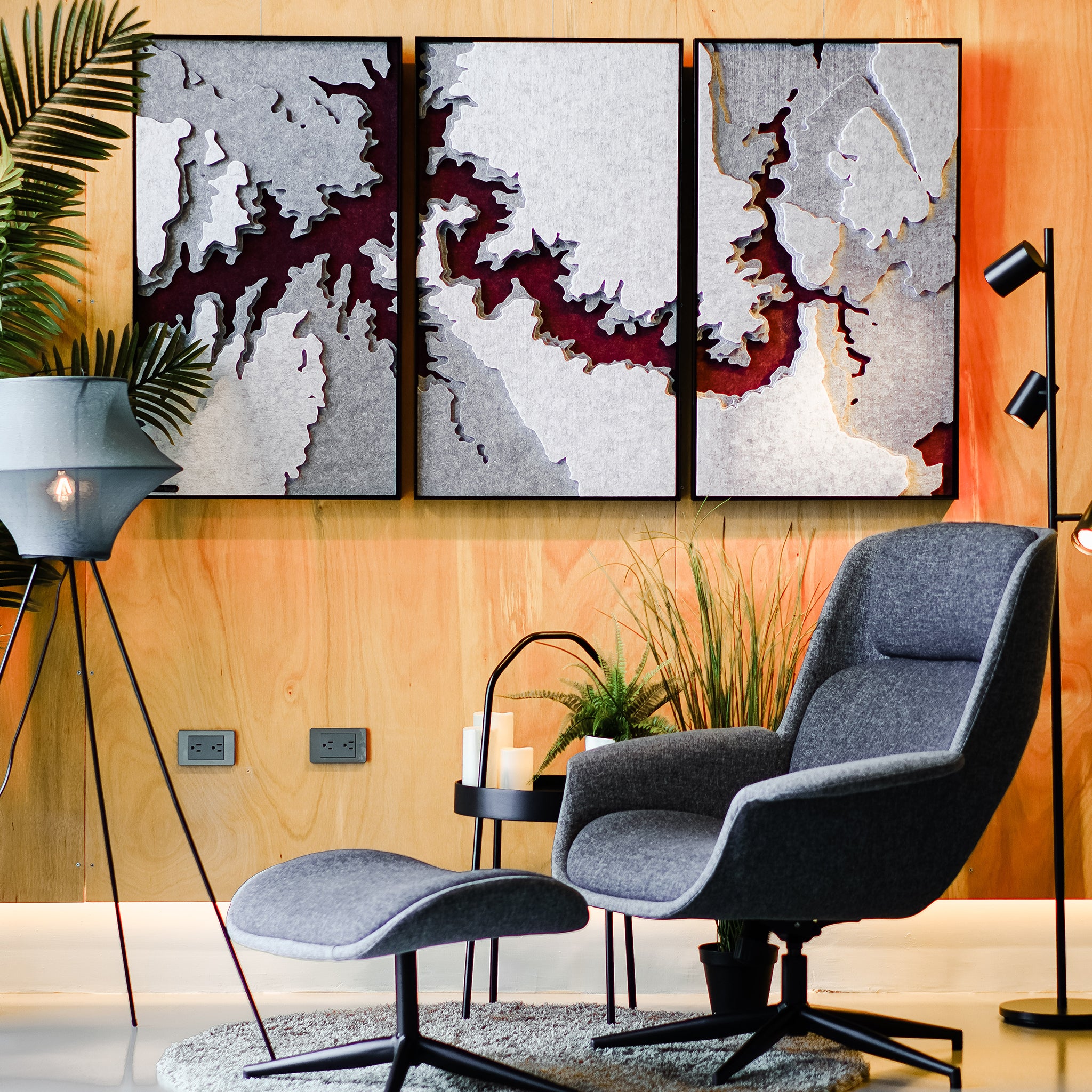 大峽谷聲學三件組 —— 雕塑輪廓壁上藝術