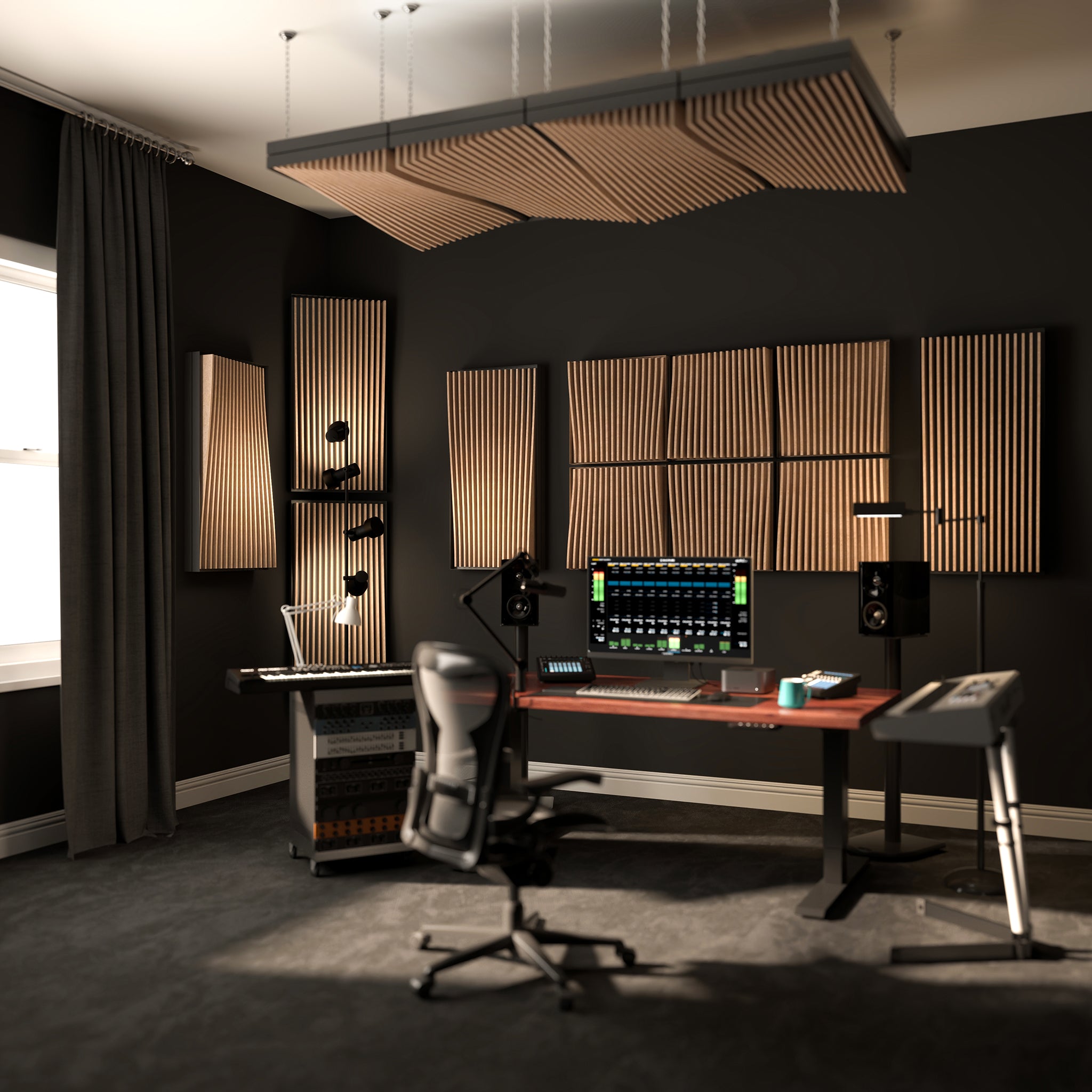 Rhythm Pro 2'x2' Acoustic Panel – Sandstone Rhythmic Surface