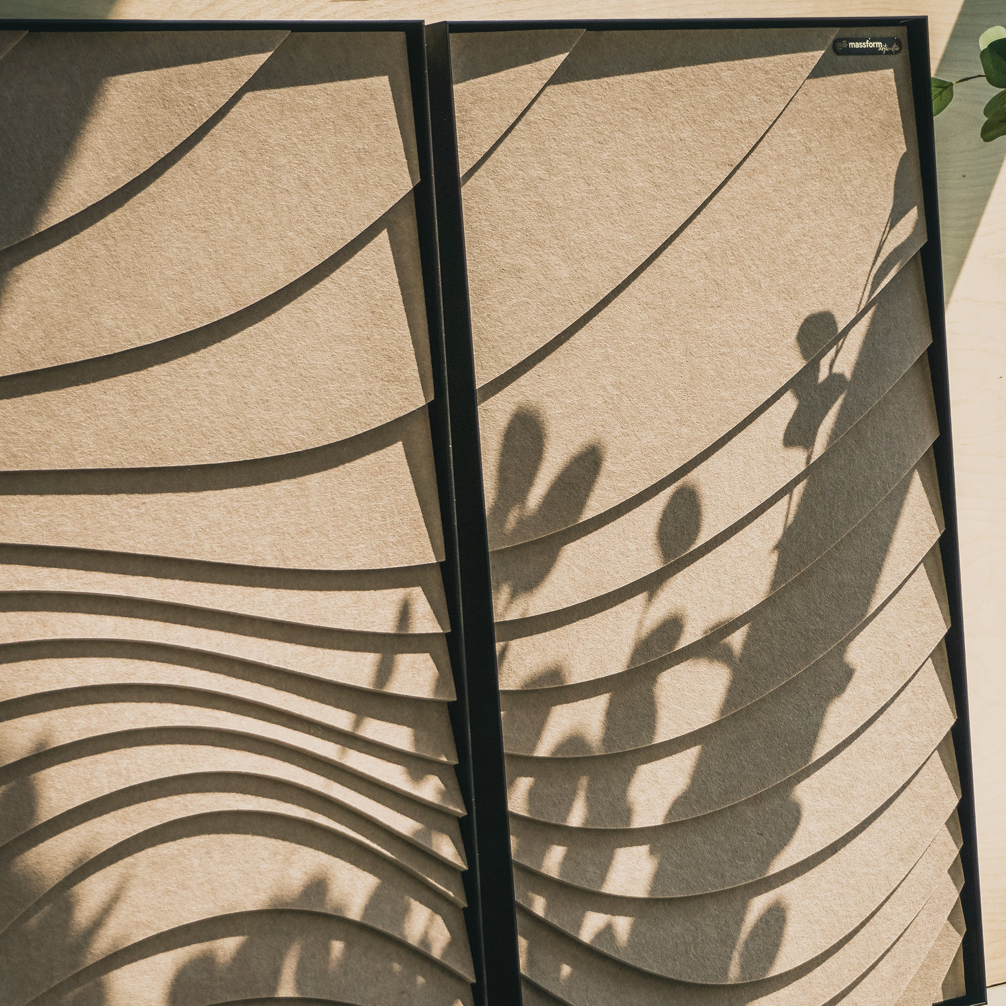 Wave Acoustic Panel Set – Sandstone (3 Panels)