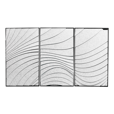 Wave Acoustic Panel Set – Silver Nimbus (3 Panels)
