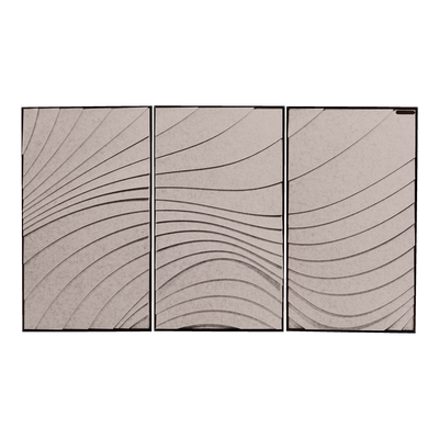 Wave Acoustic Panel Set – Sandstone (3 Panels)