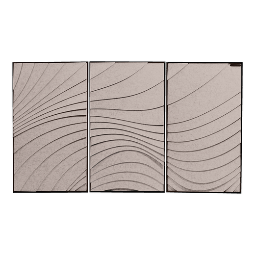 Wave Acoustic Panel Set – Sandstone (3 Panels)