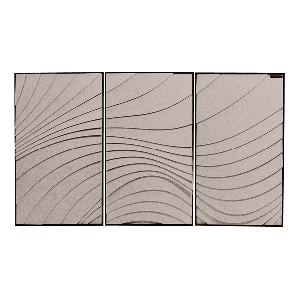 Wave Acoustic Panel Set – Sandstone (3 Panels)