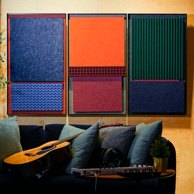Color Field Acoustic Panel Set – Sculptural Colorfield Triptych