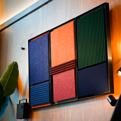 Color Field Acoustic Panel Set – Sculptural Colorfield Triptych