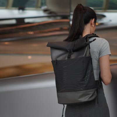 WAVE rolltop Backpack | water-resistant, laptop-ready, city-to-studio carry
