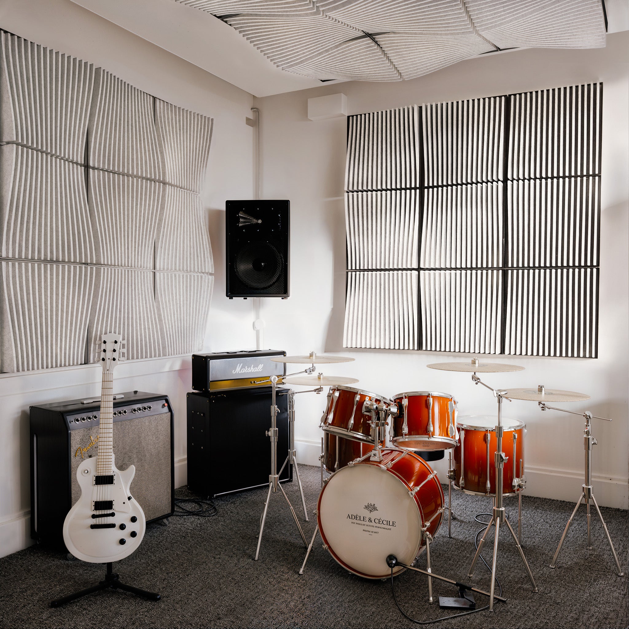 Rhythm Pro 2'x2' Acoustic Panel – Silver Nimbus Rhythmic Surface