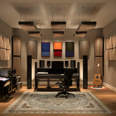 Color Field Acoustic Panel Set – Sculptural Colorfield Triptych