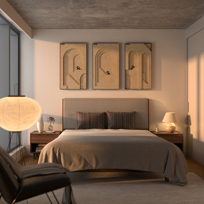 M.C. Escher Acoustic Panel Set – Sandstone (3 Panels)