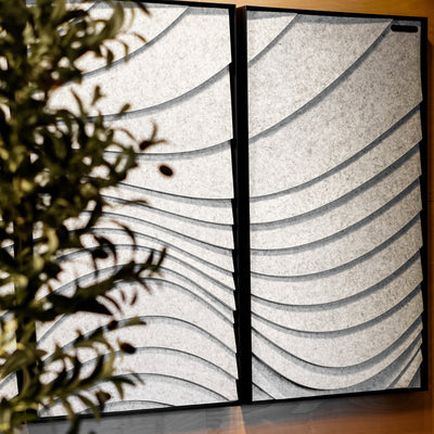 Wave Acoustic Panel Set – Silver Nimbus (3 Panels)