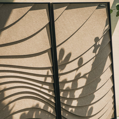 Wave Acoustic Panel Set – Sandstone (3 Panels)