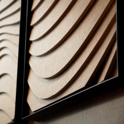 Wave Acoustic Panel Set – Sandstone (3 Panels)