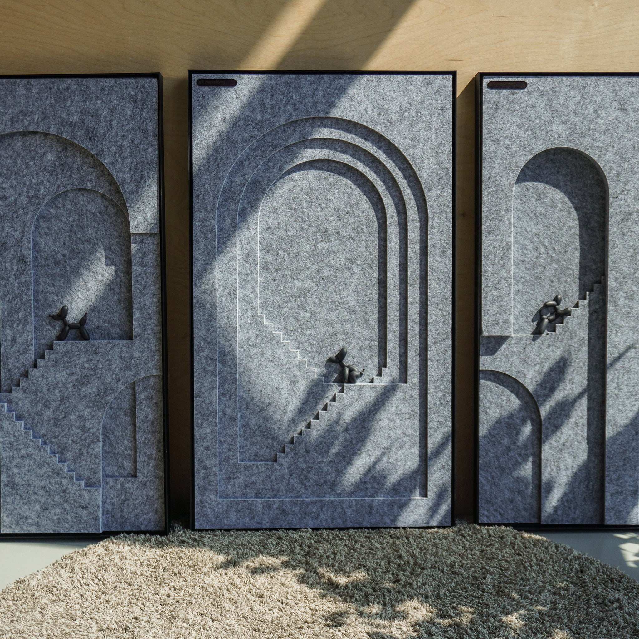 M.C. Escher Acoustic Panel Set – Moon Shadow (3 Panels)