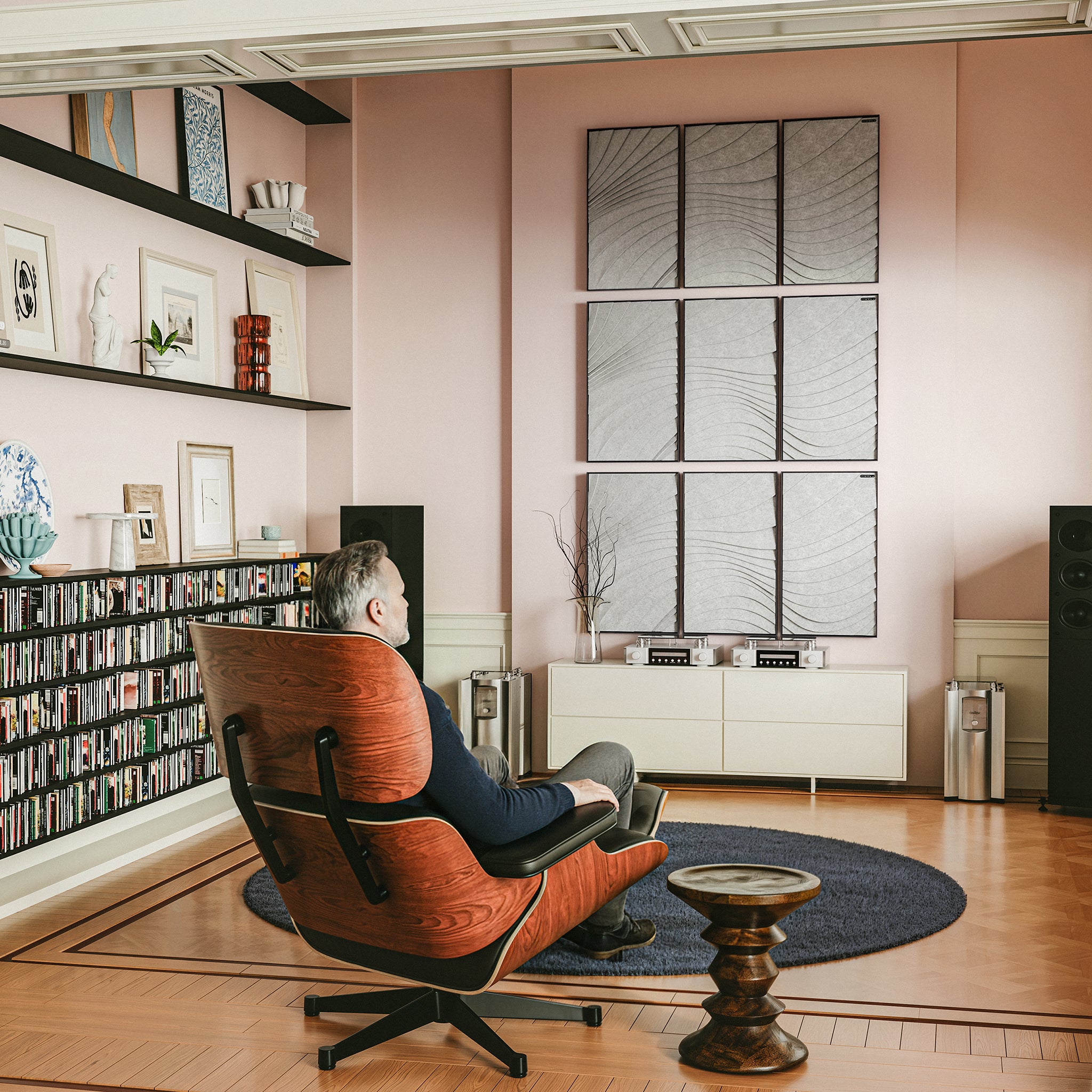 Wave Acoustic Panel Set – Silver Nimbus (3 Panels)