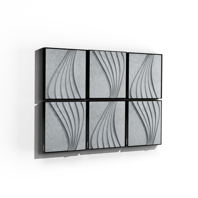 Surge Pro 2'x2' Acoustic Panel – Silver Nimbus with Air Gap