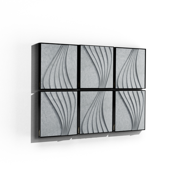 Surge Pro 2'x2' Acoustic Panel – Silver Nimbus with Air Gap