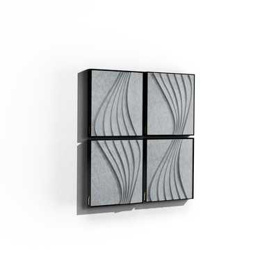 Surge Pro 2'x2' Acoustic Panel – Silver Nimbus with Air Gap