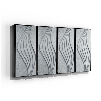 Surge Pro 2'x4' Acoustic Panel – Silver Nimbus with Air Gap
